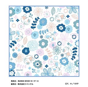 Natsume`s Book of Friends Mini Towel Botanical Flower Blue (Anime Toy)