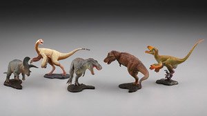 miniQ Dinosaur Excavation 10 The Strongest Hunter Cretaceous North America (Set of 6) (Shokugan)