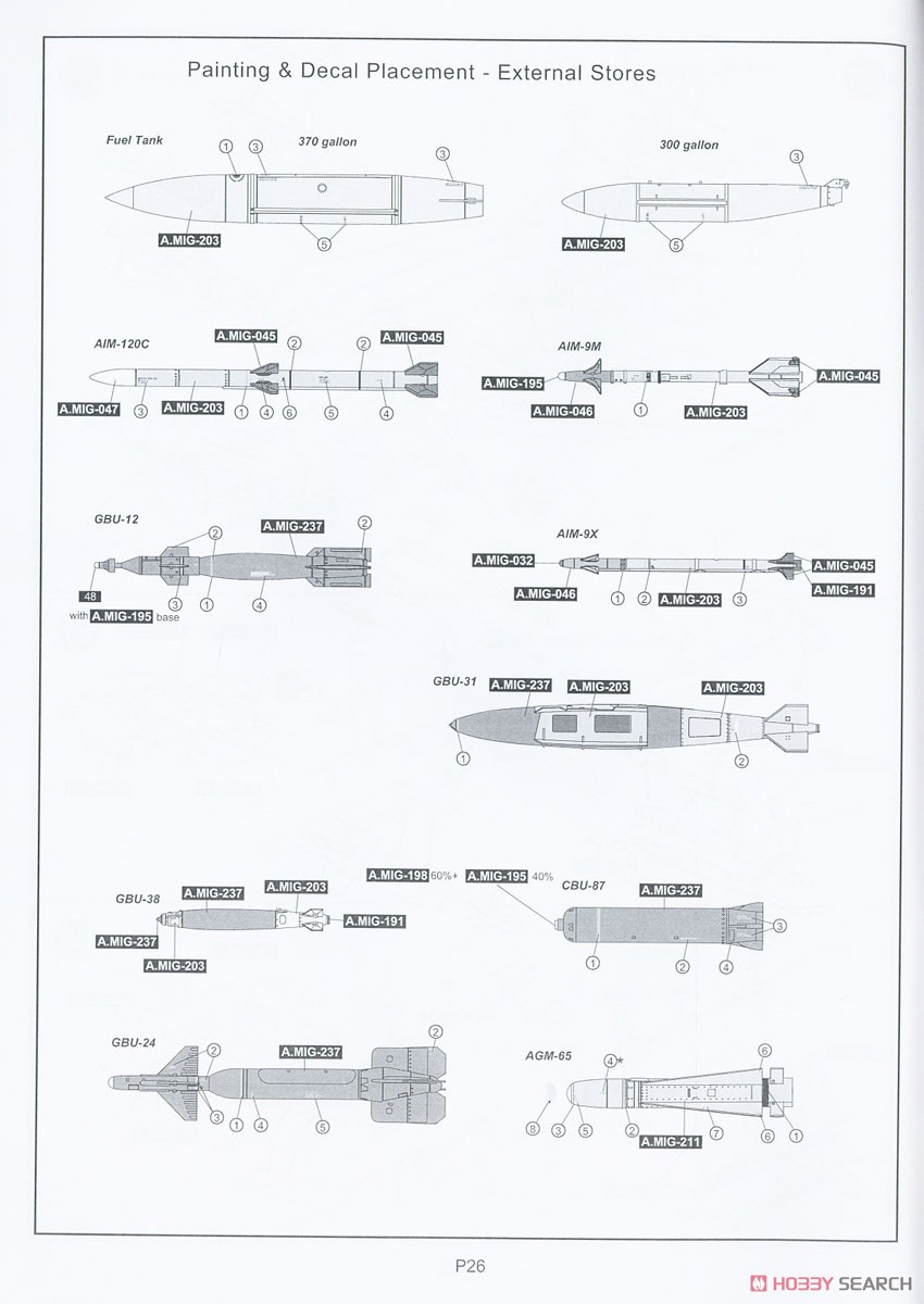 F-16E/F Desert Vipers Block 60 (Plastic model) Color2