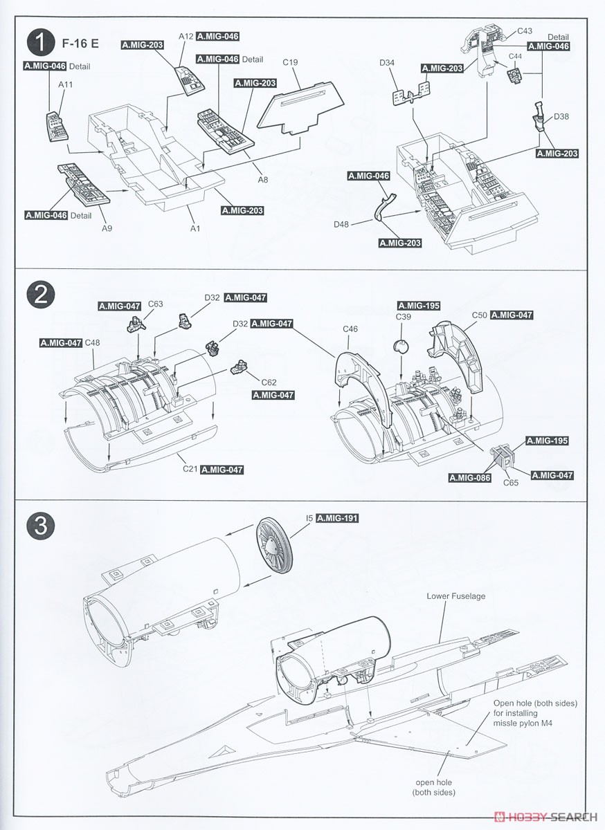 F-16E/F Desert Vipers Block 60 (Plastic model) Assembly guide1