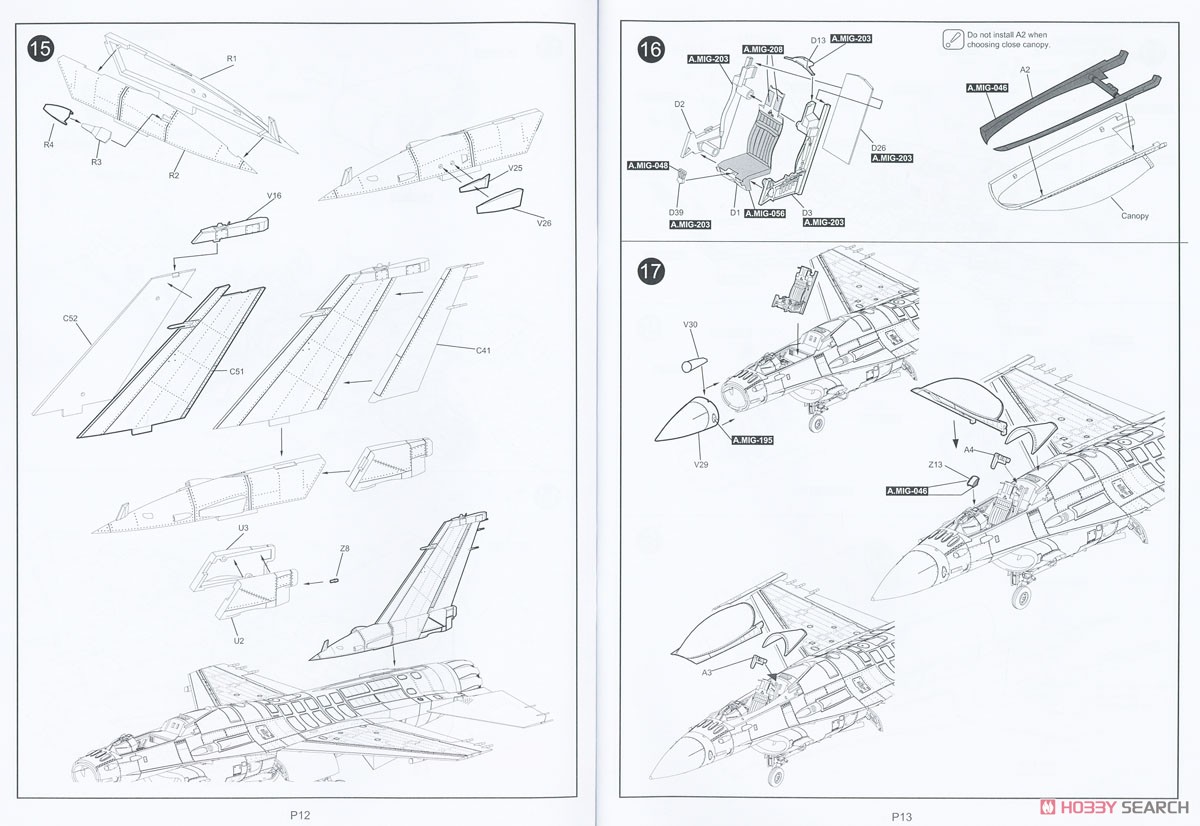 F-16E/F Desert Vipers Block 60 (Plastic model) Assembly guide5