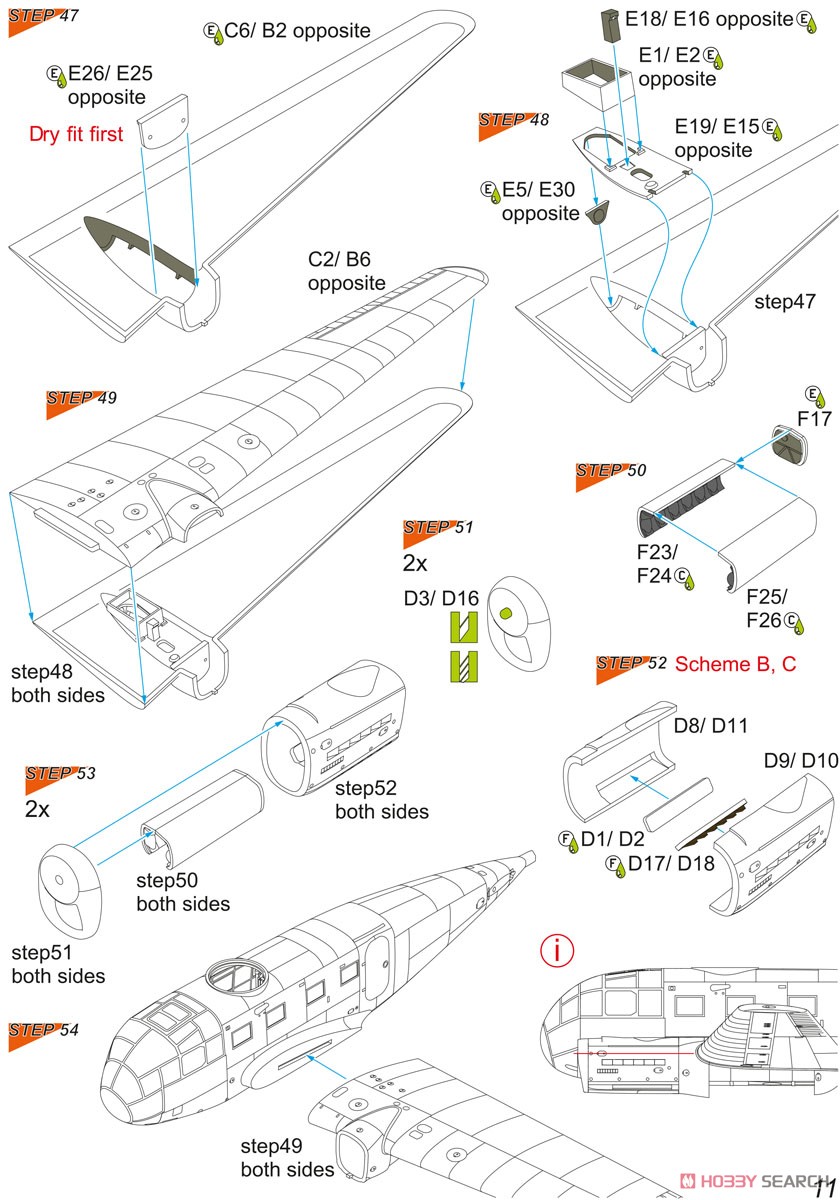 Siebel Si 204E `German Night Bomber & Trainer` (Plastic model) Assembly guide10