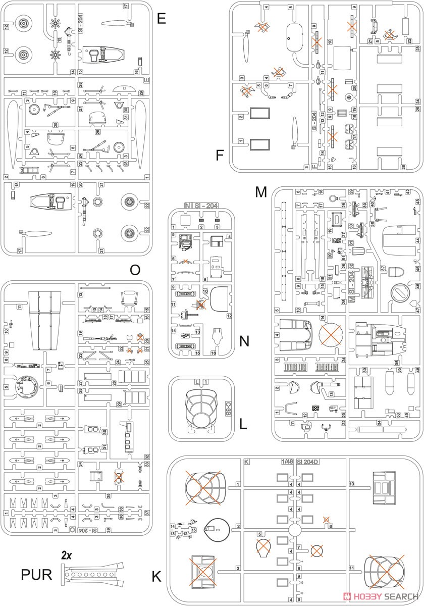 Siebel Si 204E `German Night Bomber & Trainer` (Plastic model) Assembly guide2