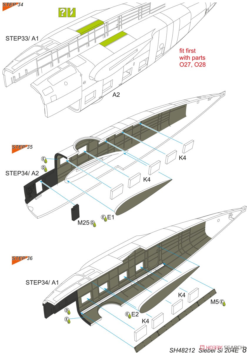 ジーベル Si204E 「ドイツ夜間爆撃機・練習機」 (プラモデル) 設計図7