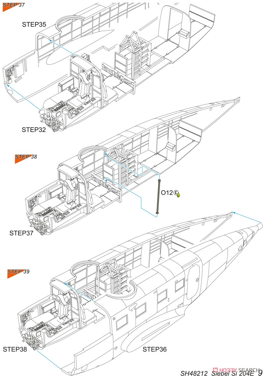 Siebel Si 204E `German Night Bomber & Trainer` (Plastic model) Assembly guide8