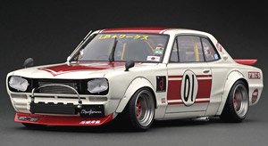 LB-Works Hakosuka 2Door White/Red (Diecast Car)