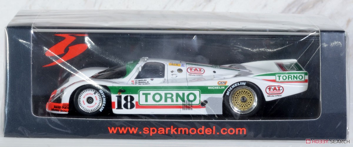 Porsche 962 C No.18 24H Le Mans 1986 W.Brun - M.Sigala - F.Jelinski (Diecast Car) Package1