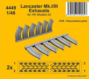 Lancaster Mk.I/III Exhausts (for HK Models) (Plastic model)