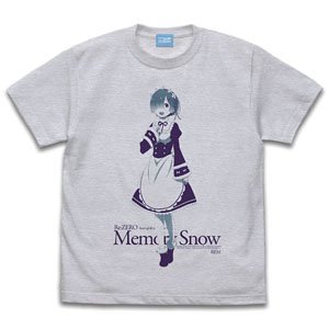 Re:ゼロから始める異世界生活 レム Tシャツ Memory Snow Ver. ASH L (キャラクターグッズ)