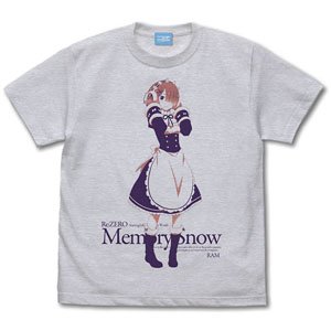 Re:ゼロから始める異世界生活 ラム Tシャツ Memory Snow Ver. ASH M (キャラクターグッズ)