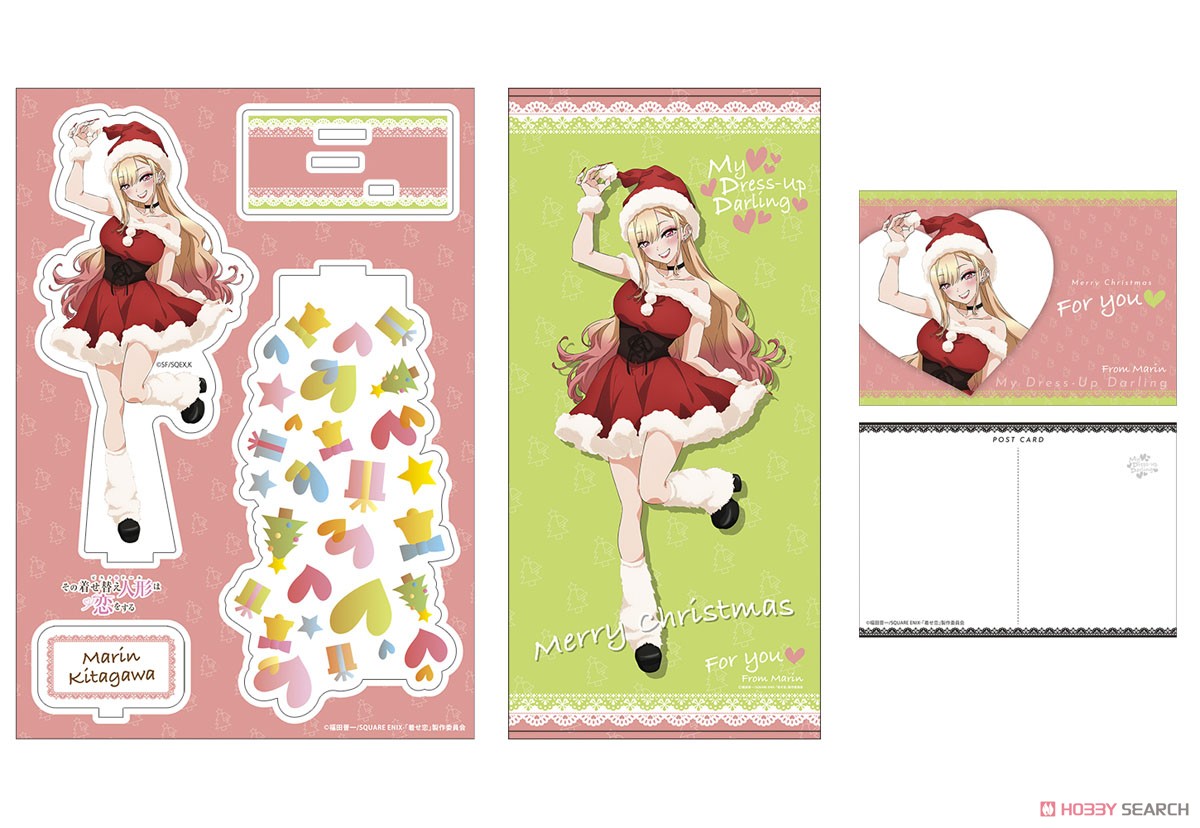 My Dress-Up Darling Greeting Set Christmas with Marin (Acrylic Figure/Big Towel/Post Card) (Anime Toy) Item picture7