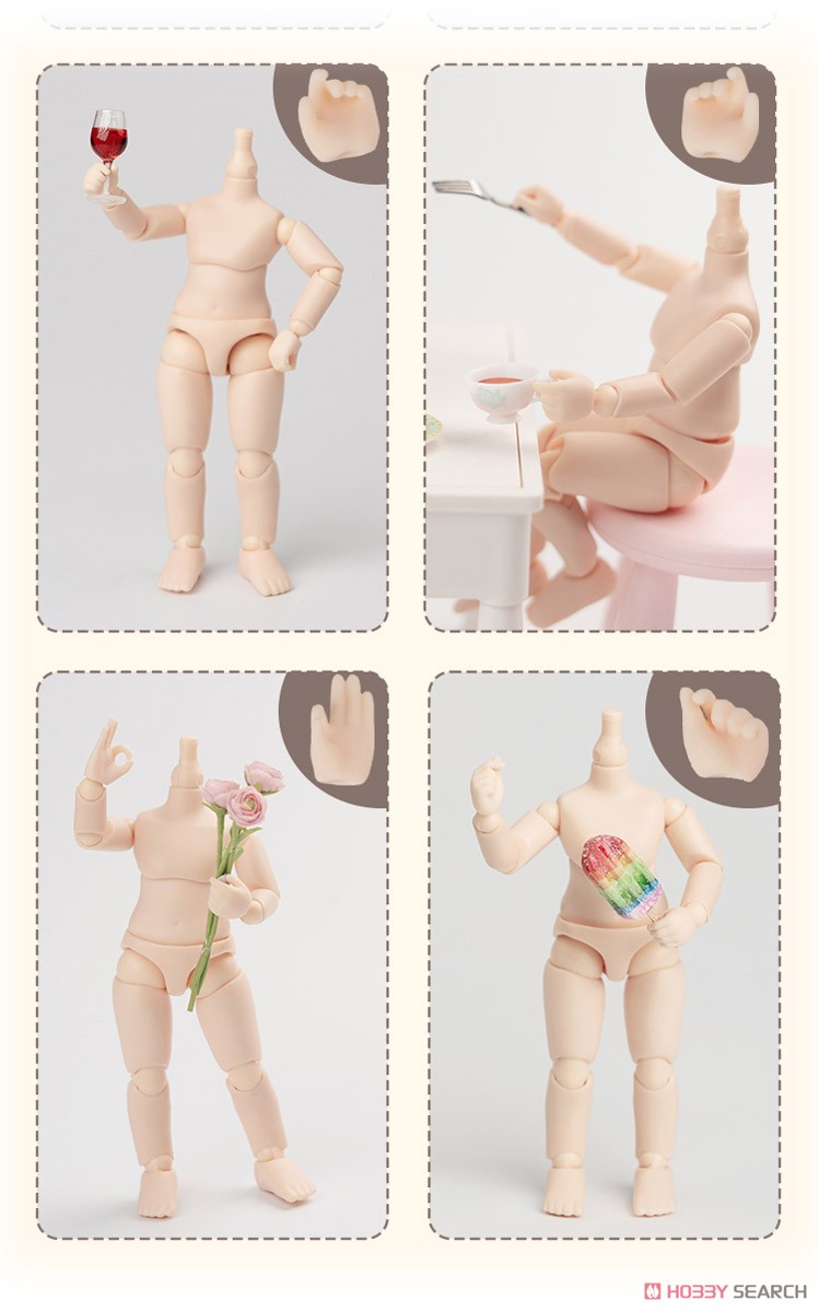 Piccodo Series PIC-H003N Replacement Hand Set C Natural (Fashion Doll) Other picture2