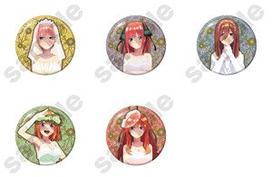 映画「五等分の花嫁」アールヌーボーアート 缶バッジ (5個セット) (キャラクターグッズ)