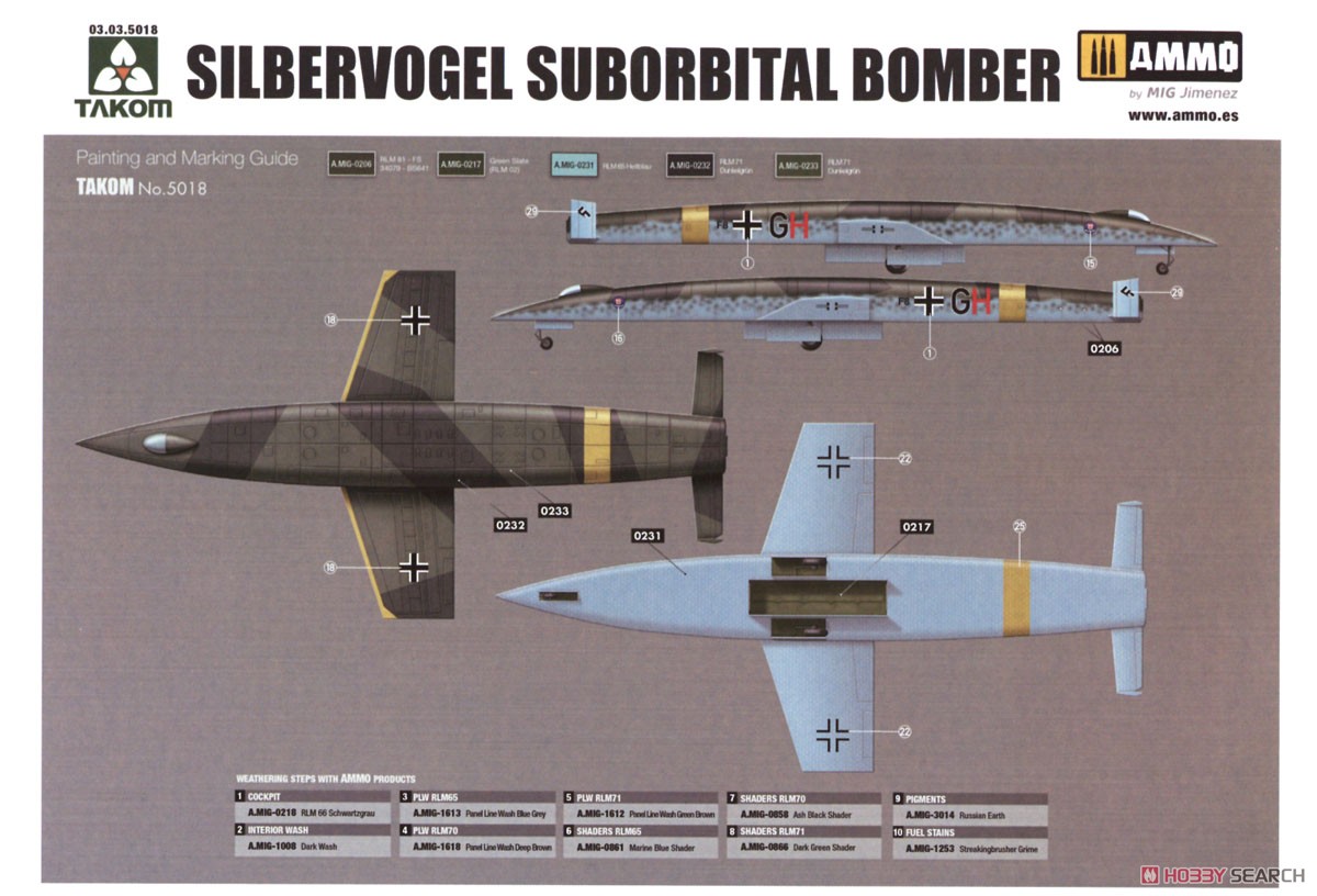 Silbervogel Suborbital Bomber & Atomic Payload Suite (Plastic model) Color4