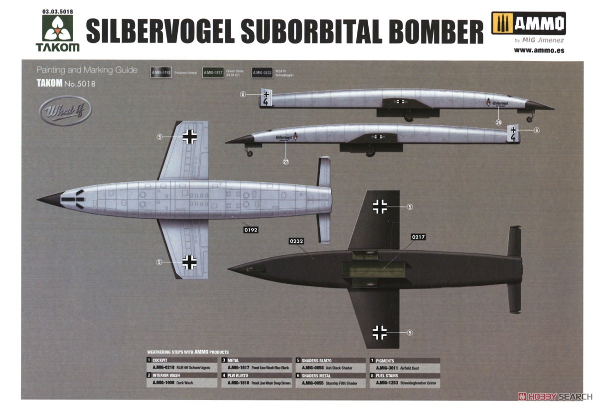 Silbervogel Suborbital Bomber & Atomic Payload Suite (Plastic model) Color8