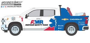 2022 Chevrolet Silverado - 2022 NTT IndyCar Series AMR IndyCar Safety Team #1 with Safety Equipment in Truck Bed (Diecast Car)