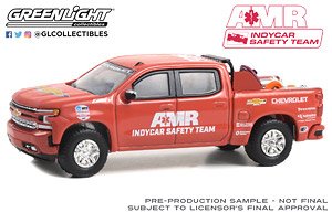 2021 Chevrolet Silverado - 2021 NTT IndyCar Series AMR IndyCar Safety Team in Red with Safety Equipment in Truck Bed (Diecast Car)