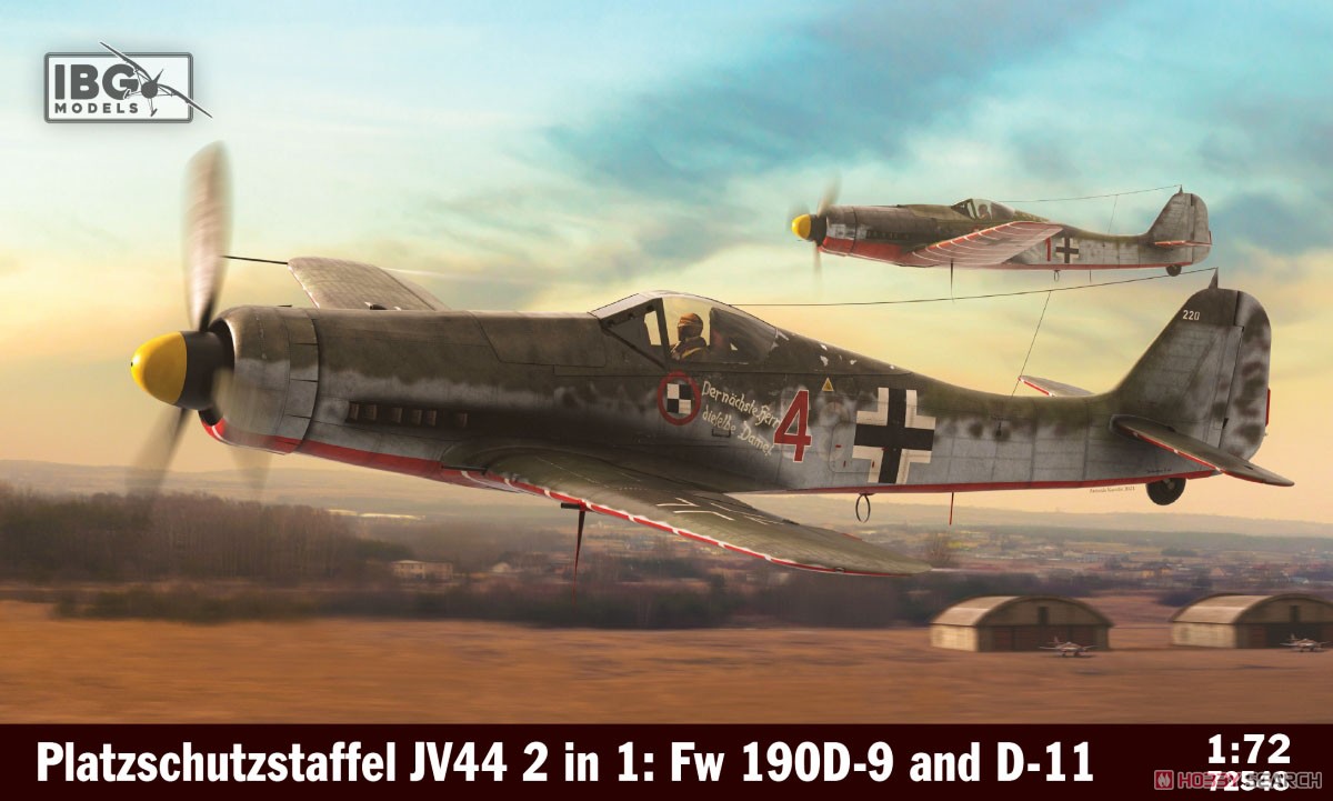 独・フォッケウルフFw190D-9 &D-11トﾞｰラ2機セットJV44飛行中隊 (プラモデル) その他の画像1