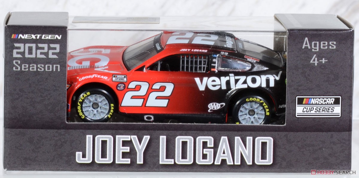 `ジョーイ・ロガーノ` #22 VERIZON フォード マスタング NASCAR 2022 ネクストジェネレーション (ミニカー) パッケージ1