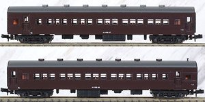 オハフ60 ぶどう色2号 北海道型 2両セット (2両セット) (鉄道模型)