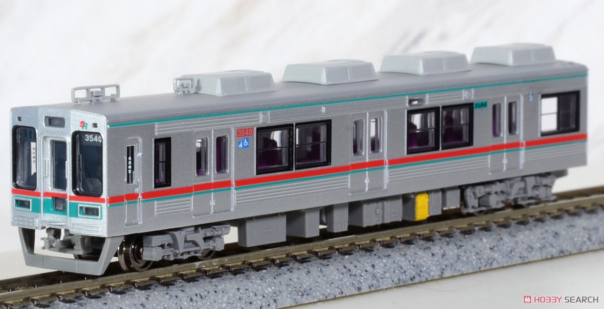 Shibayama Railway Type 3500 Green Stripe Four Car Set (4-Car Set) (Model Train) Item picture3