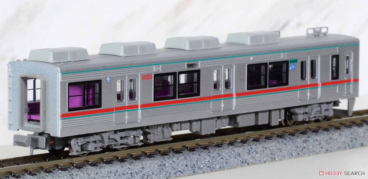 Shibayama Railway Type 3500 Green Stripe Four Car Set (4-Car Set) (Model Train) Item picture4