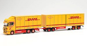 (HO) スカニア CS 20 ハイルーフ Swedish ボックストラック `Jimmy Karlsson/DHL` (鉄道模型)