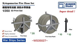 WW.II Kriegsmarine Fire Hose Set (Plastic model)