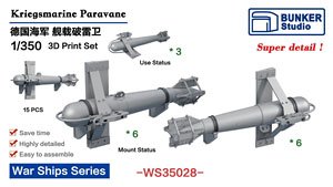 WW.II ドイツ海軍 防雷具セット (プラモデル)