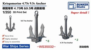 WW.II Kriegsmarine 4.75t 9.5t Anchor (Plastic model)
