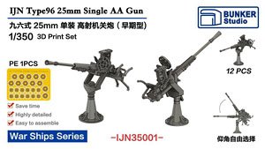 IJN Type96 25mm Single AA Gun (Early) (Plastic model)