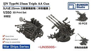 日本海軍 九六式二十五粍 三連装機銃 (環式照準器) (初期型) (プラモデル)