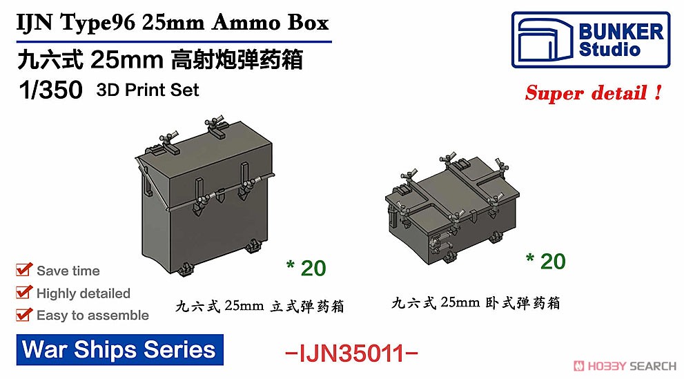IJN Type96 25mm Ammo Box (Plastic model) Package1