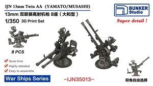 IJN 13mm Twin AA Gun (Yamato/Musashi) (Plastic model)