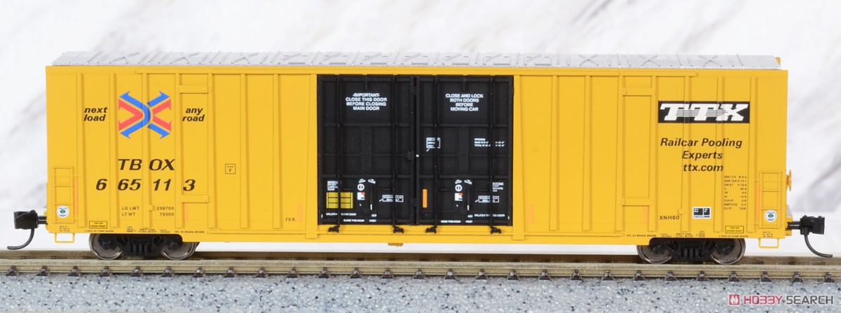 123 51 011 (N) 60` Rib Side High Cube, Double Plug Box Car TTX RD #665113 (Model Train) 商品画像1