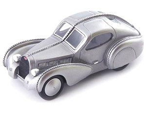 Bugatti Type 68 Coupe 1945 Metallic Silver (Diecast Car)