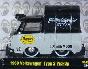 1960 フォルクスワーゲン タイプ2 ピックアップ Mooneys グレー/ブラック (ミニカー)