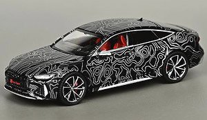 Audi RS7 sportback 2022 マットブラックカスタム (ミニカー)