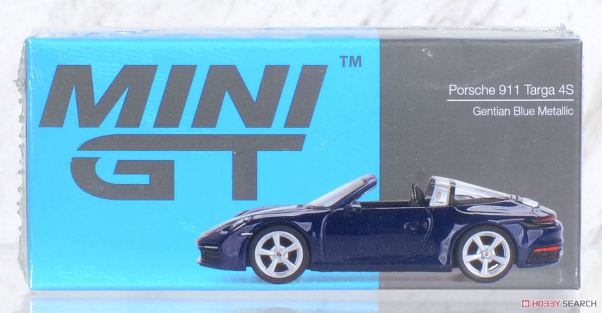 Porsche 911 Targa 4S Gentiana Blue Metallic (RHD) (Diecast Car) Package1