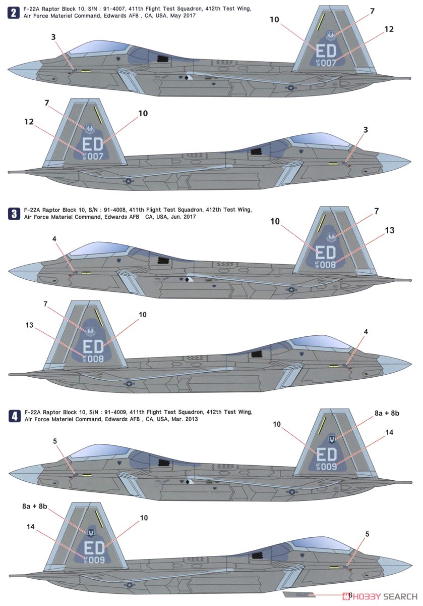 F-22A ラプター `エドワーズ空軍基地` (プレミアムエディション) (プラモデル) 塗装4