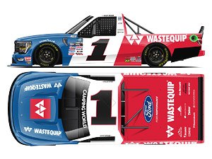 `ハイリー・ディーガン` #1 WASTEOUIP スローバック フォード F-150 NASCAR キャンピングワールド・トラックシリーズ 2022 (ミニカー)