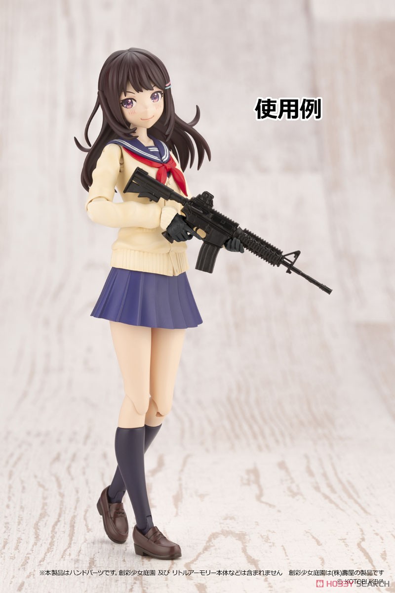 1/12 Little Armory (LAOP08) Tactical Gloves for Sousai Shojo Teien (Black) (Plastic model) Other picture1