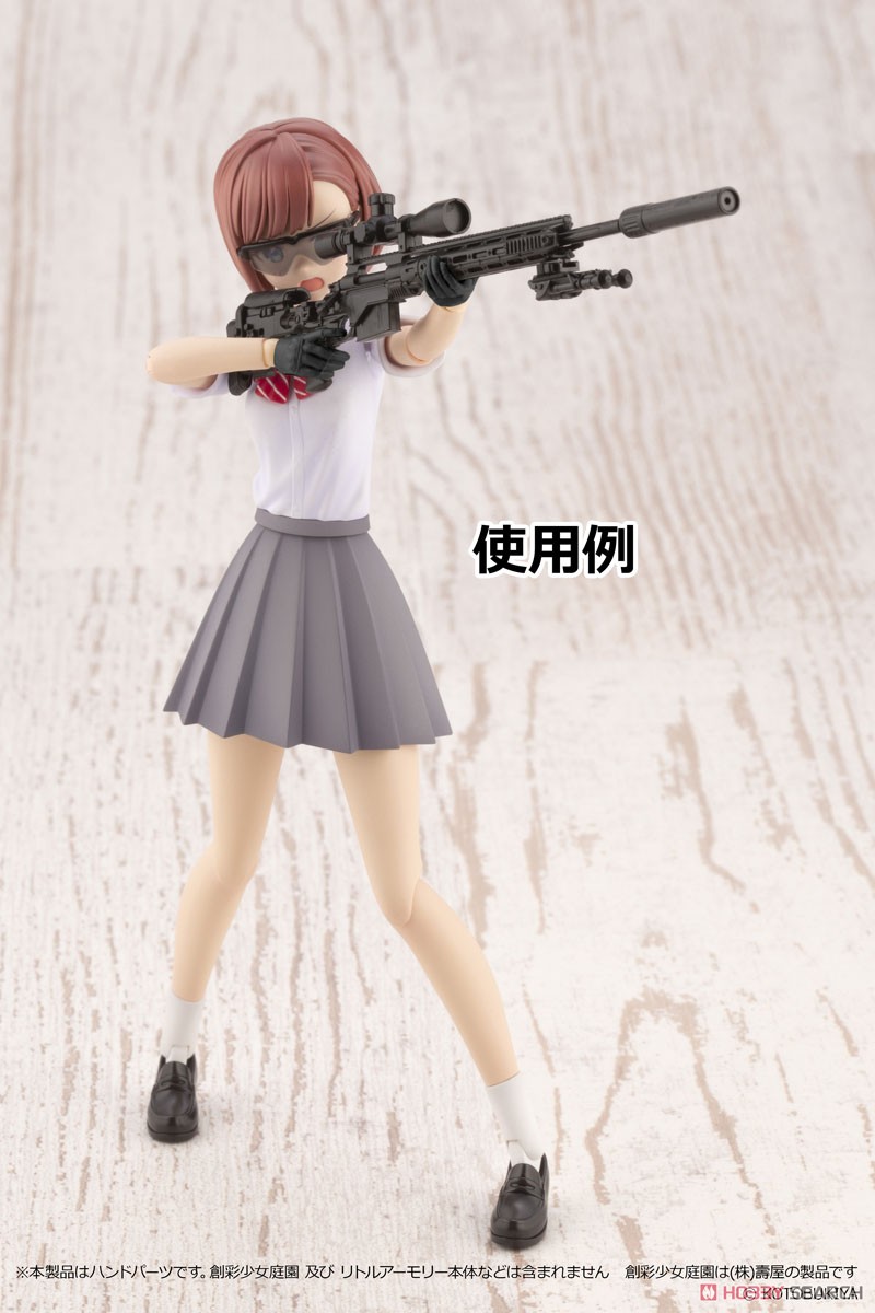 1/12 Little Armory (LAOP08) Tactical Gloves for Sousai Shojo Teien (Black) (Plastic model) Other picture3