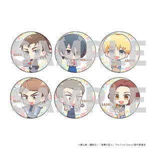 Can Badge [Attack on Titan] 36Florist Ver. (Mini Chara) (Set of 6) (Anime Toy)