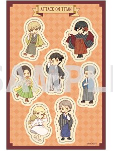 PETANT Sticker [Attack on Titan] 01 Eren & Mikasa & Armin & Jean & Conny & Sasha & Historia (Retro Art) (Anime Toy)
