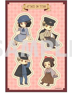 PETANT Sticker [Attack on Titan] 03 Pieck & Porco & Falco & Gabi (Retro Art) (Anime Toy)