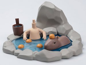 Piccodo Action Doll Diorama Head Stand Onsen Natural (Fashion Doll)