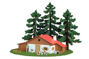 Anitecture: 06 Heidi`s House (Alm Mountain Lodge) Paper Kit (Model Train)