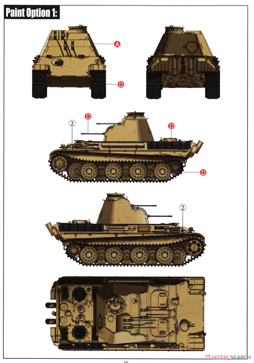 German Panther G 20mm Flakvierling auf Fahrgestell (Plastic model) Color3