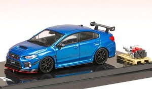 Subaru WRX STI RA-R w/Optional Parts WR Blue Pearl w/Engine Display Model (Diecast Car)